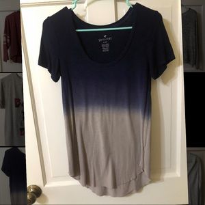 Ombré blue and gray shirt